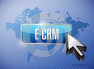 E crm button illustration design