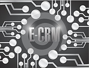 E crm circuit electronic board illustration design