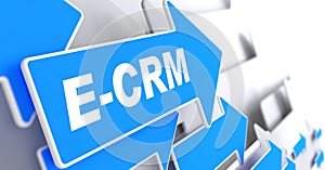 E-CRM. Information Technology Concept.