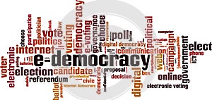 E-democracy word cloud