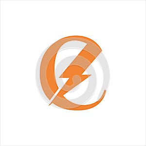 E electric vector logo graphic modern