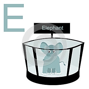 E for elephant .kids alphabet