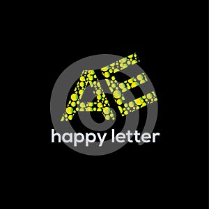 A and E etters water bubbles letter vector logo