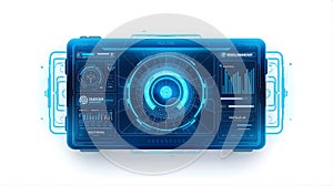 Abstract Digital Cyber Security Screen