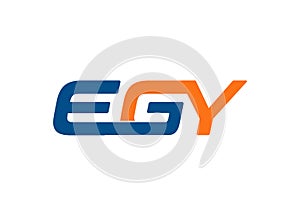 E G Y letter logo design vector photo