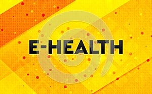 E-health abstract digital banner yellow background