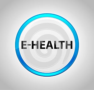 E-health Round Blue Push Button