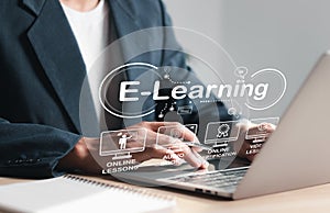 E-learning concept.