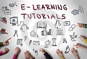 E - learning concept photo