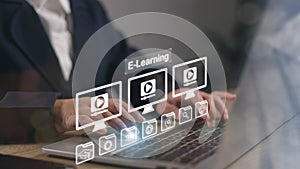 E-learning EdTech Education Technology elearning online learning internet technology concept