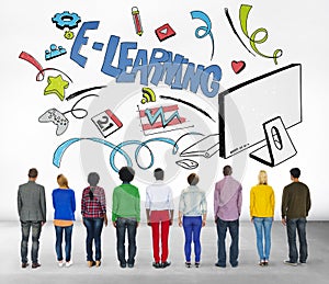 E-learning Education Global Communication Technology Concept