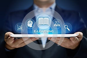 E-learning Education Internet Technology Webinar Online Courses concept