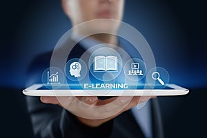 E-learning Education Internet Technology Webinar Online Courses concept