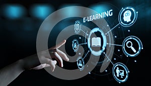 E-learning Education Internet Technology Webinar Online Courses concept photo