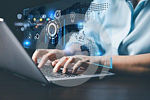 E-learning education internet technology webinar online courses concept. Online education training and e-learning webinar on