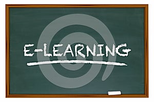 E-learning Education Online Training Chalkboard Word