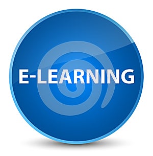 E-learning elegant blue round button