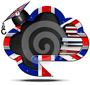 E-Learning English - Uk Speech Bubble