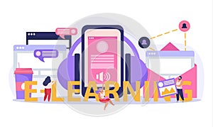 E-Learning Flat Composition