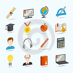 E-learning Flat Icons