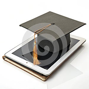 E-learning icon 3D illustration isolated on white background