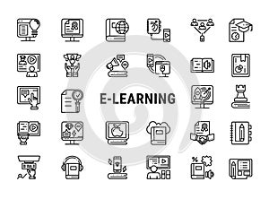 E-learning icon set