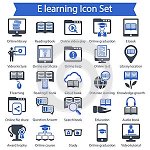 E Learning Icon Set