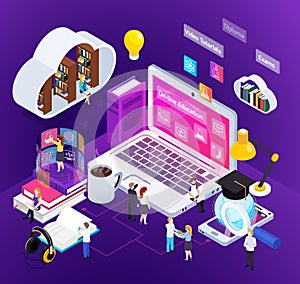 E-learning Isometric Composition