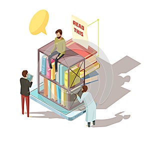 E-learning Isometric Composition
