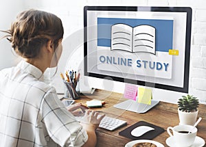 E-learning Online Class Study Knowledge Ideas Concept photo