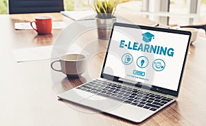E-learning and Online Education for Student and University Concept
