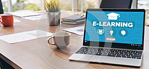 E-learning and Online Education for Student and University Concept