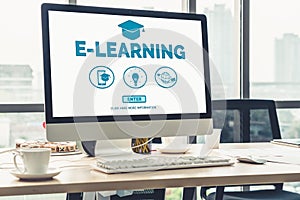 E-learning and Online Education for Student and University Concept