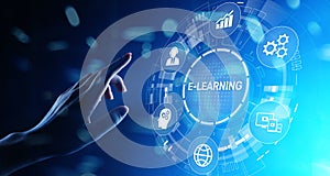 E-learning Online Education Training Webinar Seminar Personal Development and Professional growth.