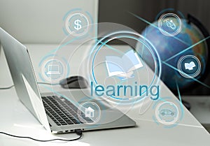 E-learning Online Education Training Webinar Seminar Personal Development and Professional growth.