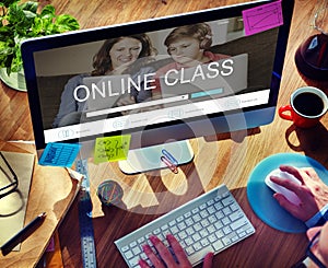 E-learning Online Study Learning Website Concept