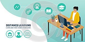 E-learning platform and distance learning