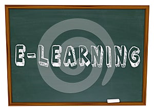 E-Learning School Chalkboard Online Internet Web Based Education