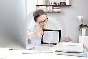 E-learning school on line. Homework. Online lessons.