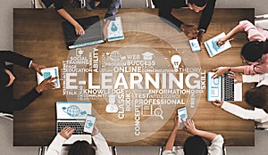 E-learning for Student and University Concept