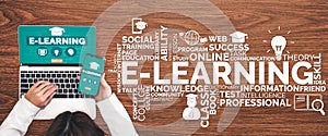 E-learning for Student and University Concept