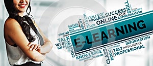 E-learning for Student and University Concept uds