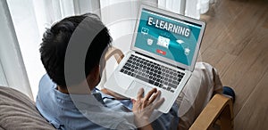 E-learning website with modish sofware for student to study on the internet