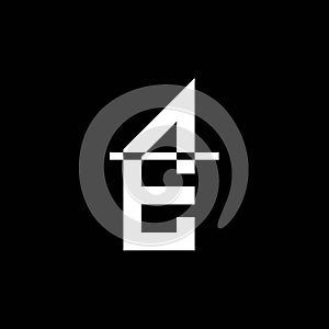 E letter logo design on WHITE background. E creative initials letter logo concept.
