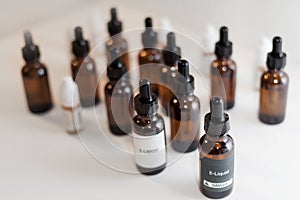 E-liquid bottles