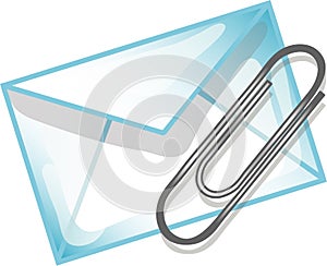 E-mail attachment icon or symbol