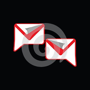 E mail bubble talk symbol vector