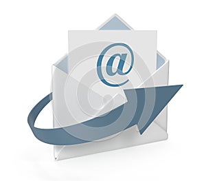 E-Mail Concept with Envelope and Arrow