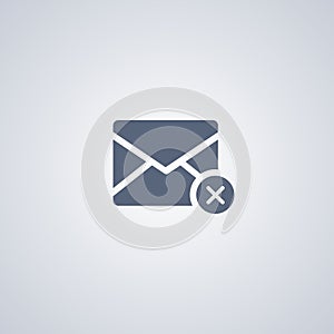 E-mail delete, mail delete, vector best flat icon