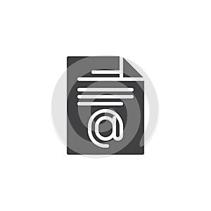E-mail document file vector icon